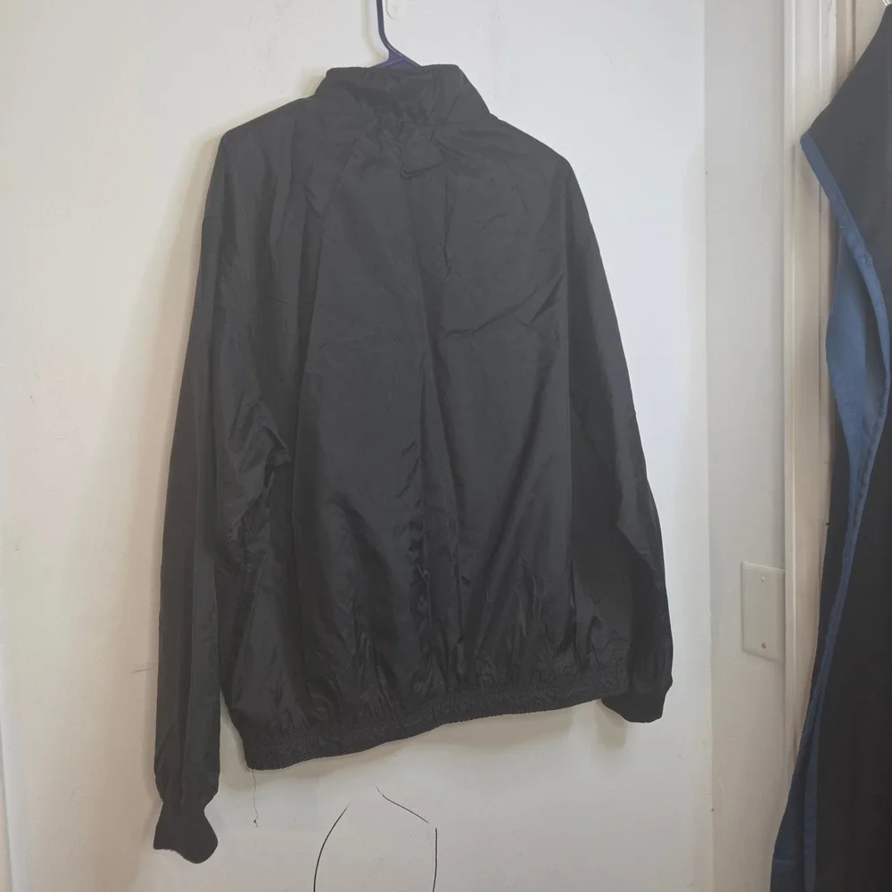 Vintage Nike Windbreaker Mens Medium Black Yellow Half Zip Nylon Jacket F8 SDN